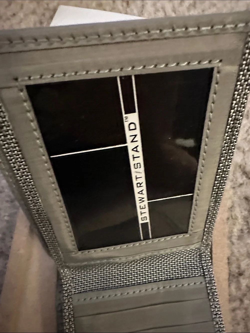 New Stewart/Stand Stainless Steel Driving/Slim Bifold Wallet with an ID window